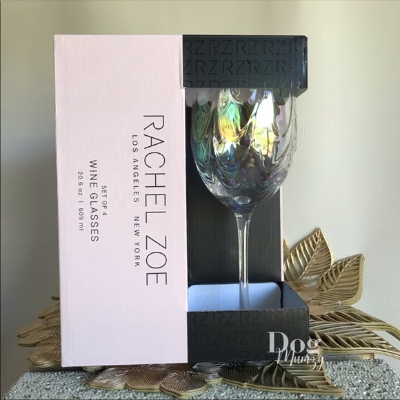Rachel Zoe Dining 8 Rachel Zoe Waterfall Iridescent Wine Glasses